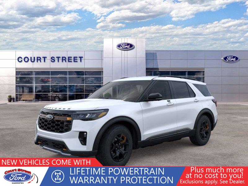 Star White Metallic Tri-Coat 2026 Ford Explorer SUV / Crossover All-Wheel Drive Automatic