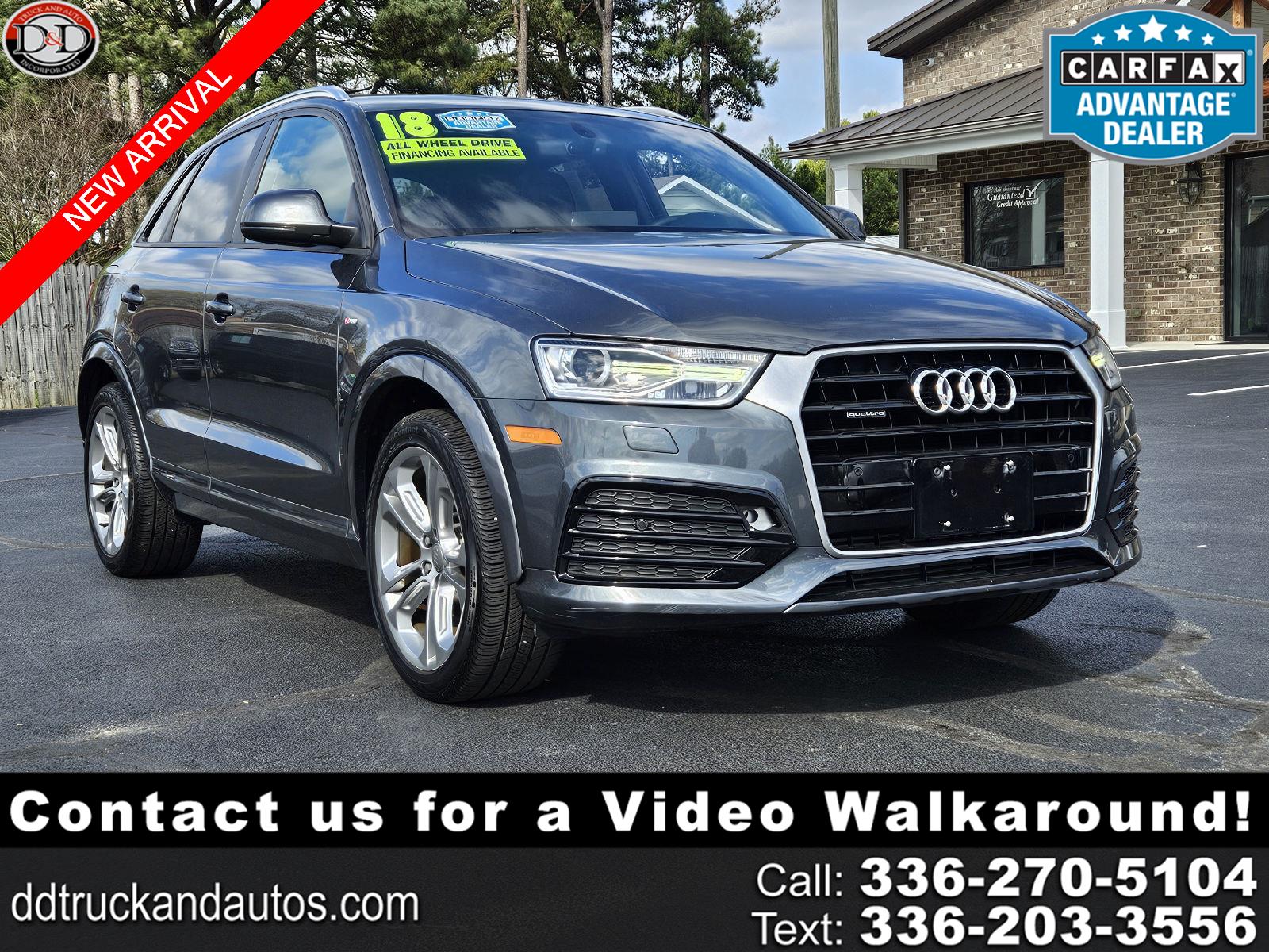 Daytona Gray Pearl Effect 2018 Audi Q3 2.0T quattro Premium SUV / Crossover All-Wheel Drive Automatic