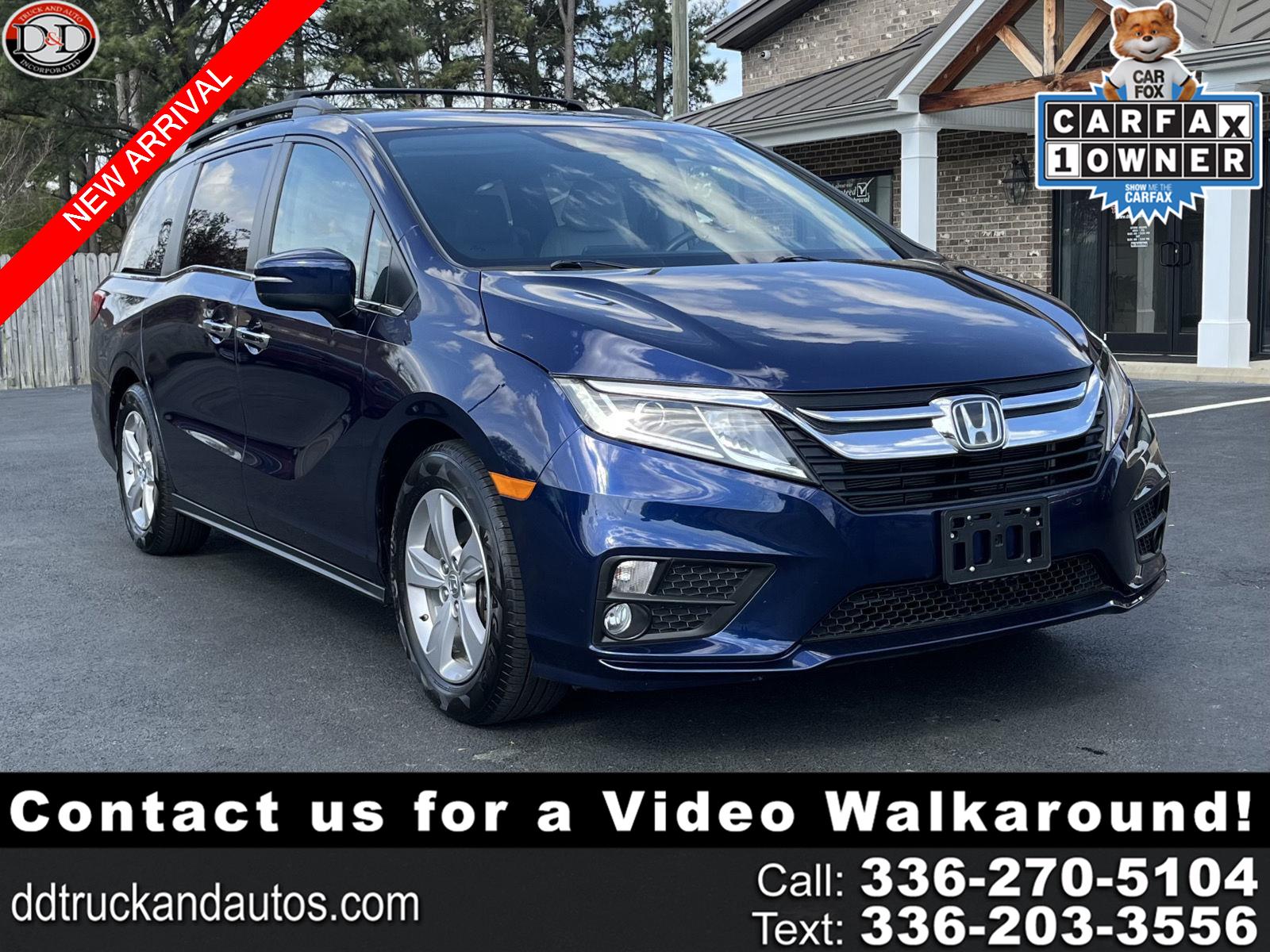 Black (Obsidian Blue Pearl) 2019 Honda Odyssey EX FWD Minivan Front-Wheel Drive Automatic
