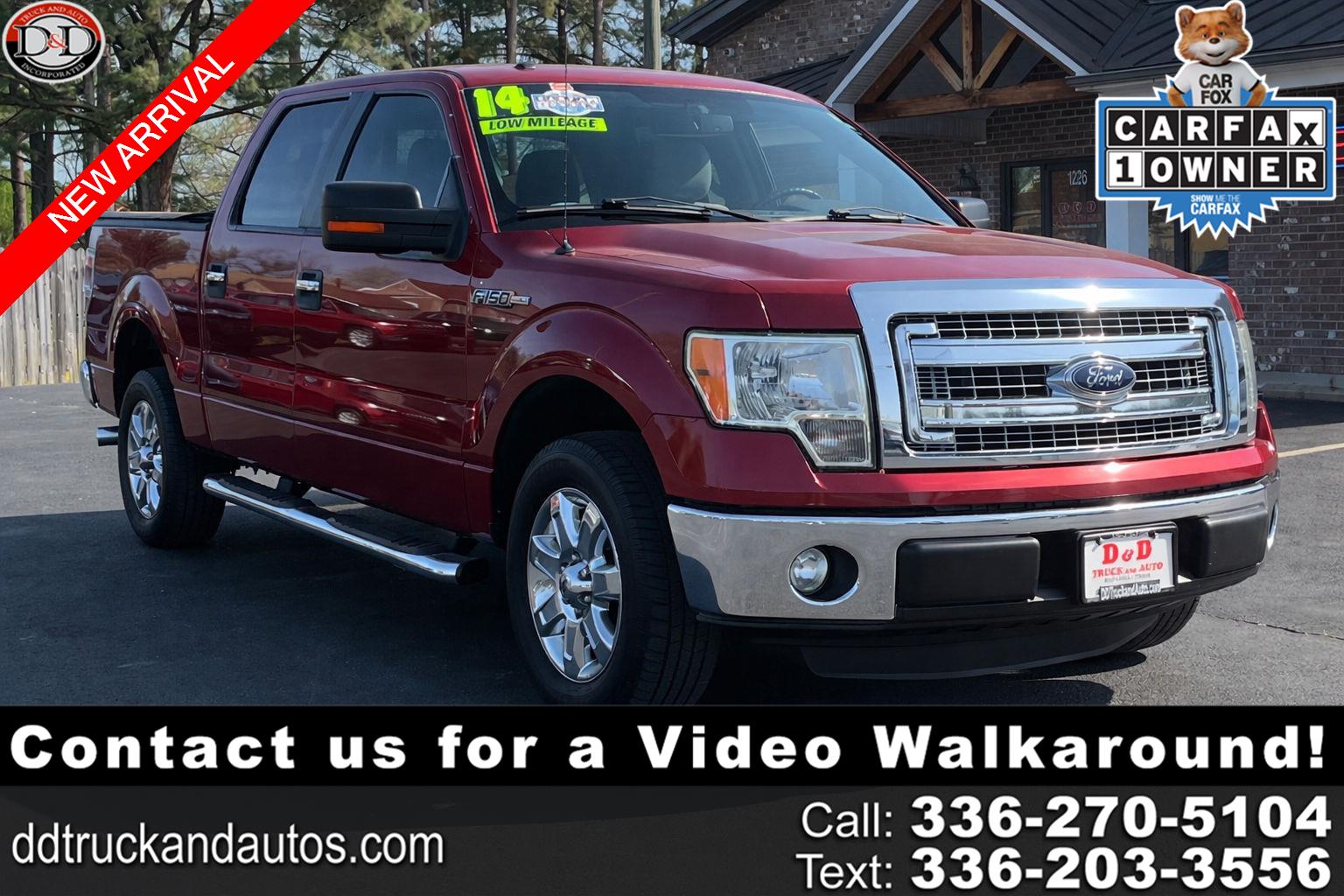 Ruby Red Metallic Tinted Clearcoat 2014 Ford F-150 XLT SuperCrew Pickup Truck 4X2 6-Speed Automatic