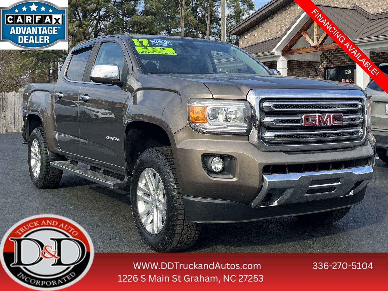 Bronze Alloy Metallic 2017 GMC Canyon SLT Crew Cab 4WD Pickup Truck Four-Wheel Drive 8-Speed Automatic