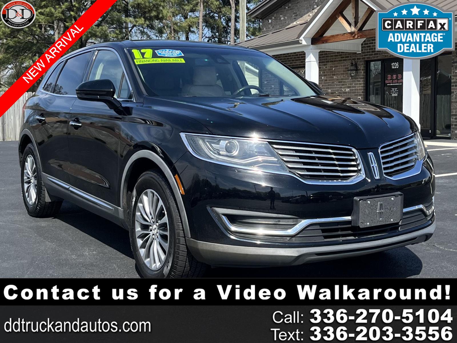 Black Velvet 2017 Lincoln MKX Select FWD SUV / Crossover Front-Wheel Drive 6-Speed Automatic