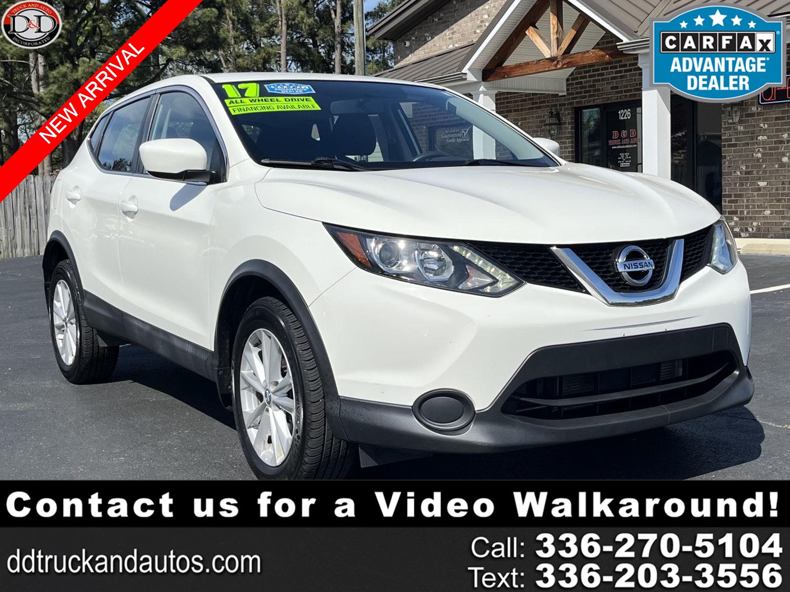 Glacier White 2017 Nissan Rogue Sport S AWD SUV / Crossover All-Wheel Drive Continuously Variable Transmission