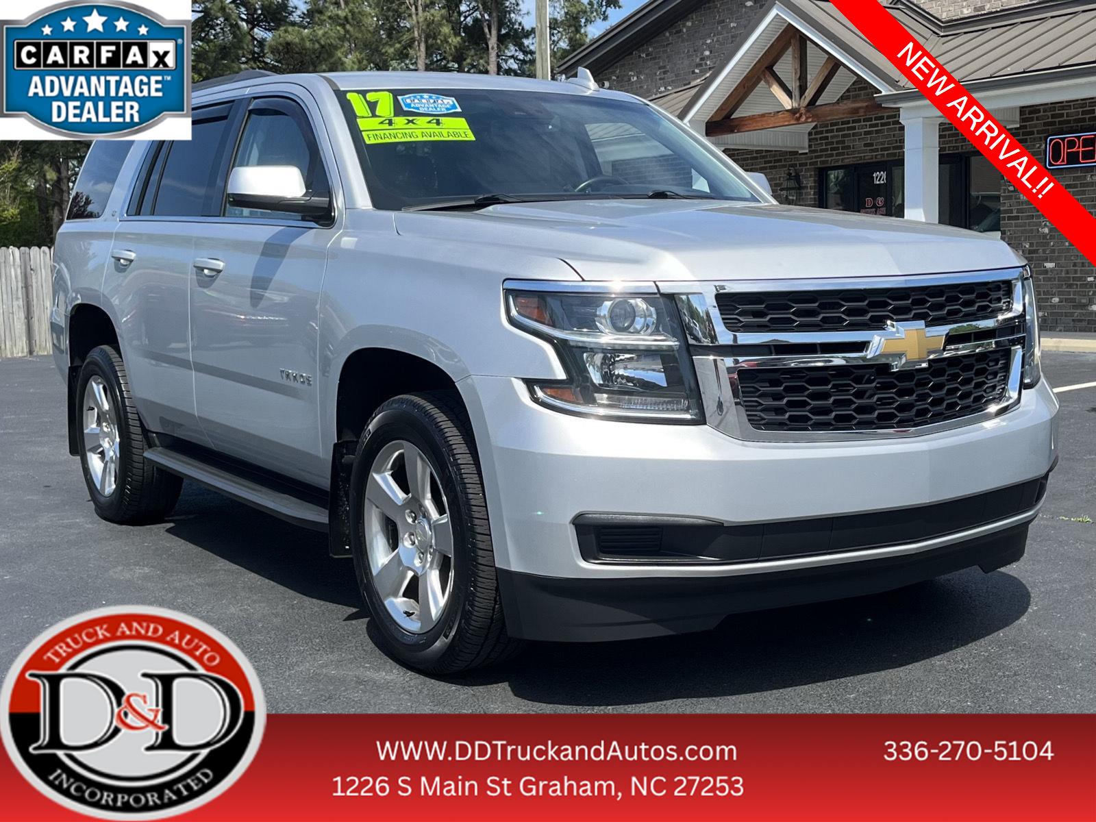 Silver Ice Metallic 2017 Chevrolet Tahoe LT 4WD SUV / Crossover Four-Wheel Drive 6-Speed Automatic