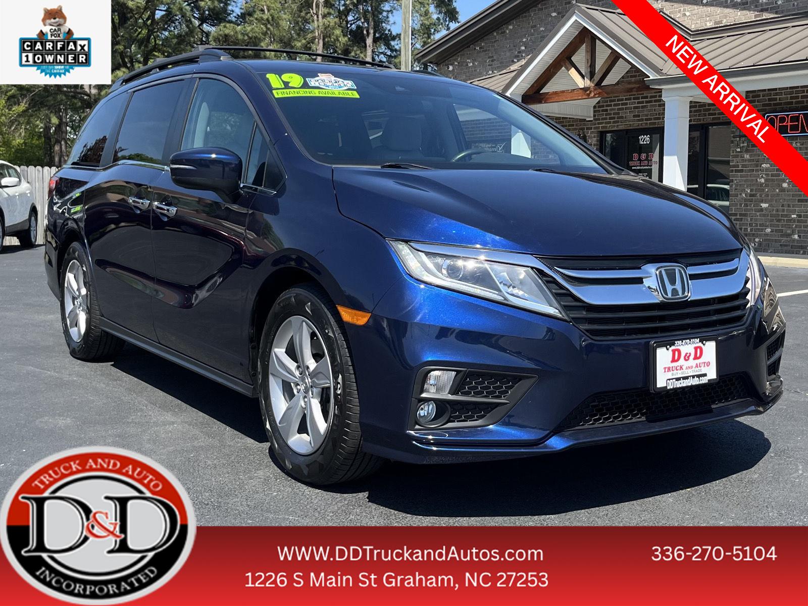 Black (Obsidian Blue Pearl) 2019 Honda Odyssey EX FWD Minivan Front-Wheel Drive Automatic
