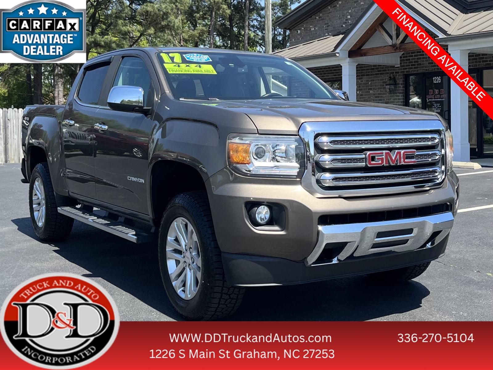 Bronze Alloy Metallic 2017 GMC Canyon SLT Crew Cab 4WD Pickup Truck Four-Wheel Drive 8-Speed Automatic