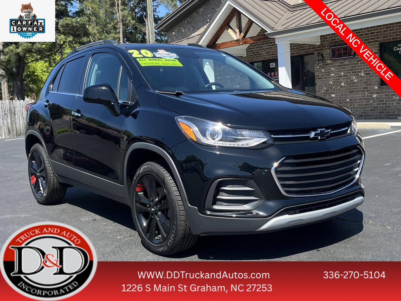 Mosaic Black Metallic 2020 Chevrolet Trax LT AWD SUV / Crossover All-Wheel Drive 6-Speed Automatic