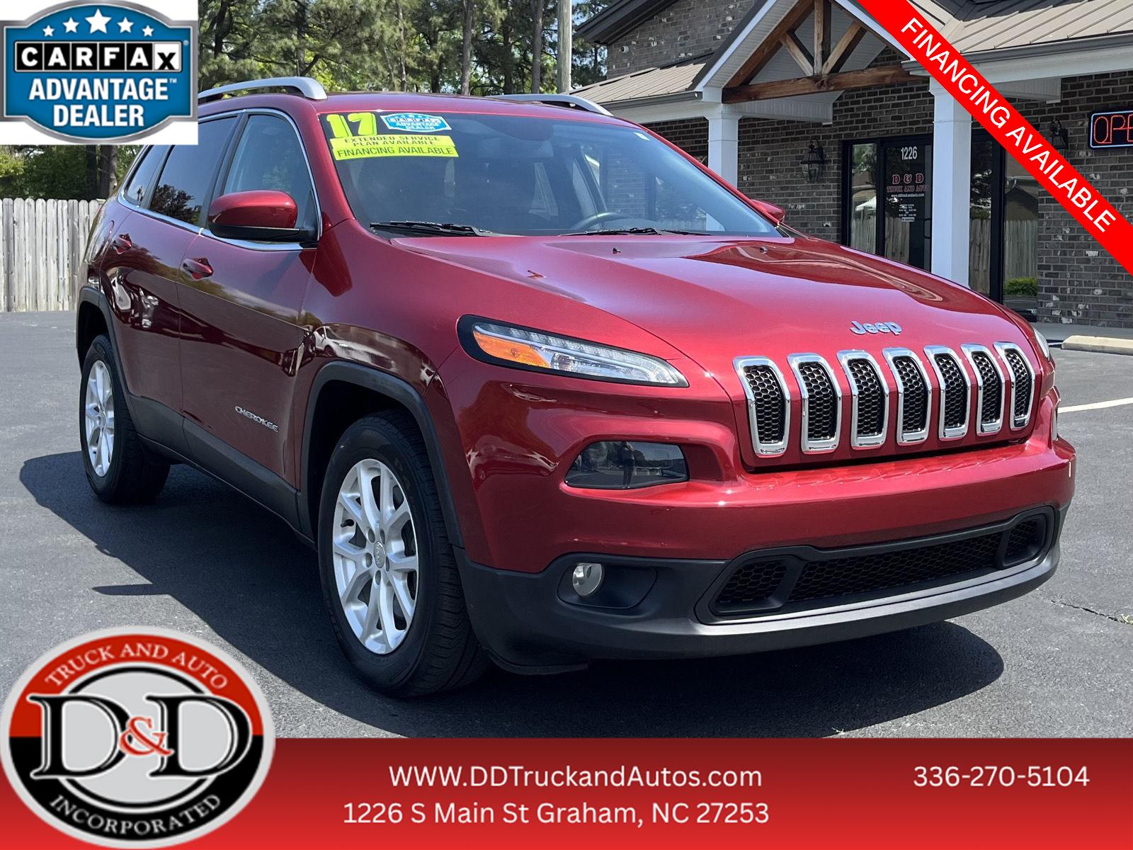 Deep Cherry Red Crystal Pearlcoat 2017 Jeep Cherokee SUV / Crossover Front-Wheel Drive 9-Speed Automatic