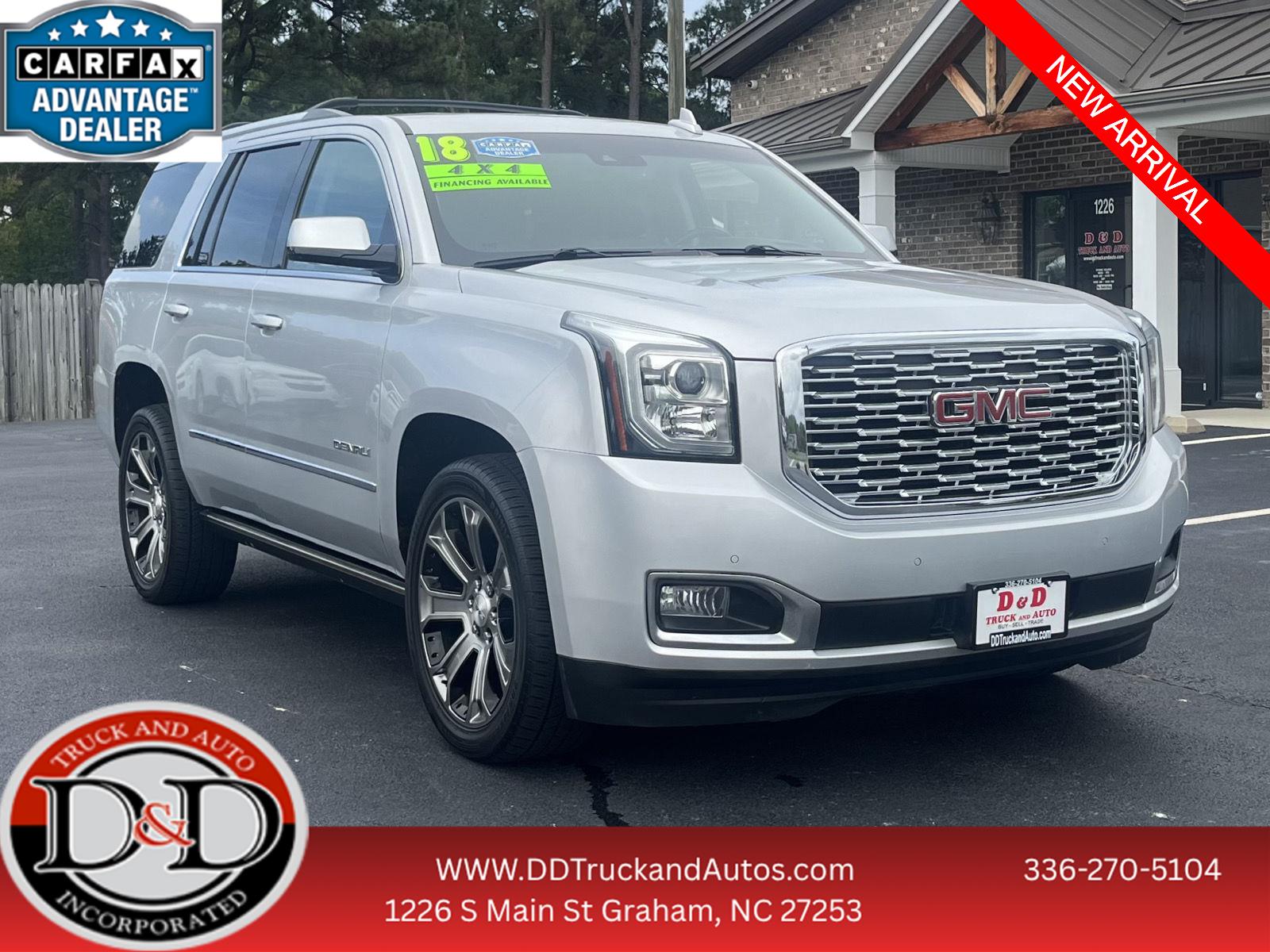 Quicksilver Metallic 2018 GMC Yukon Denali 4WD SUV / Crossover Four-Wheel Drive Automatic
