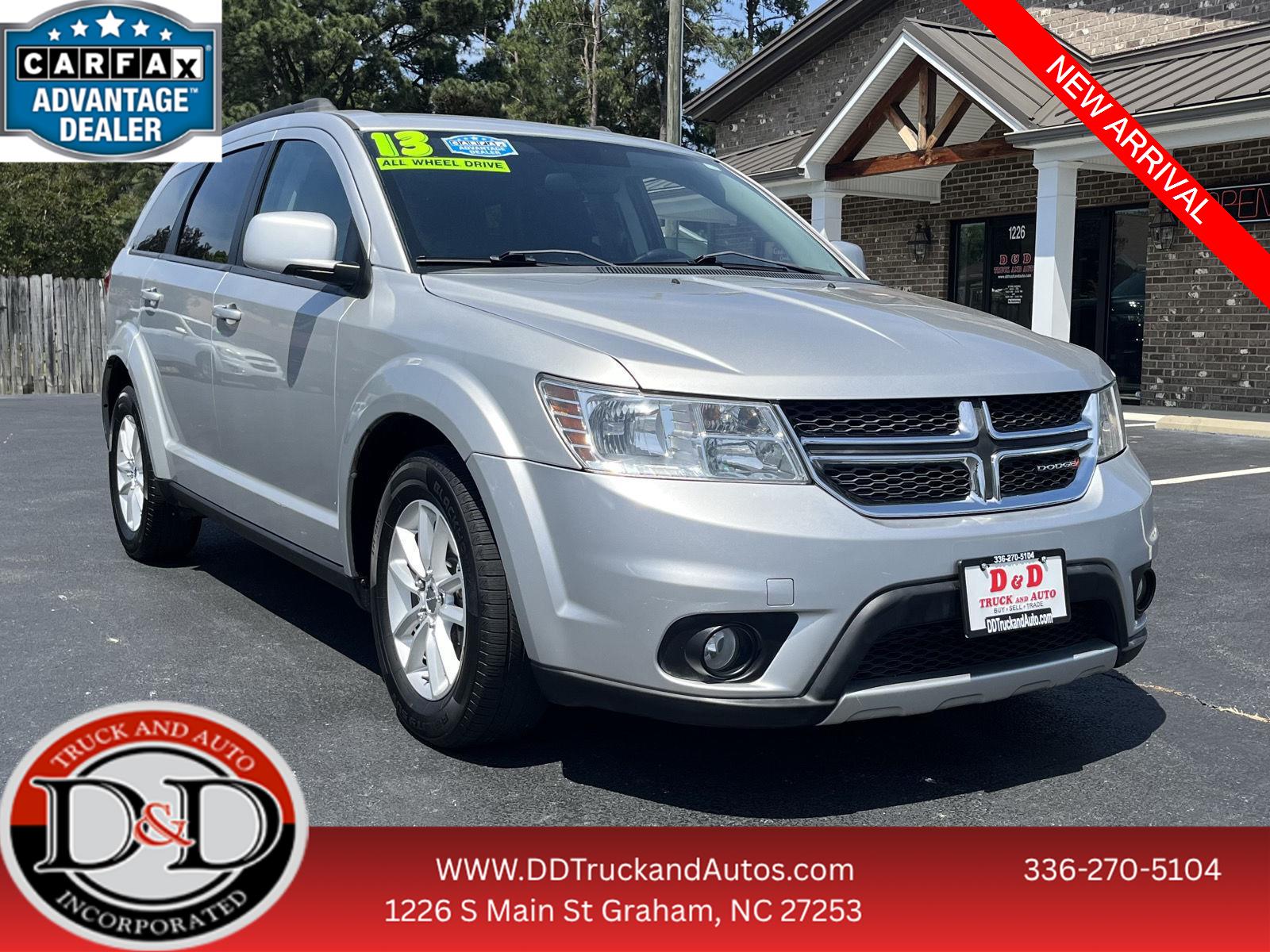Bright Silver Metallic 2013 Dodge Journey SXT AWD SUV / Crossover All-Wheel Drive 6-Speed Automatic