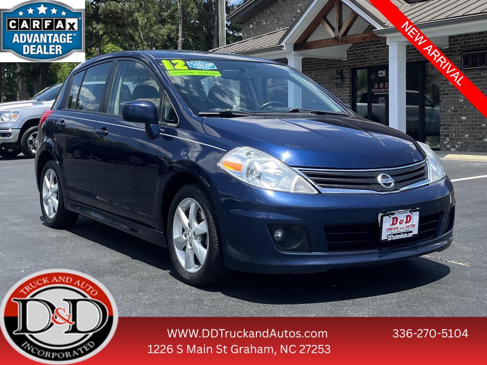 Blue Onyx Metallic 2012 Nissan Versa Hatchback Front-Wheel Drive Continuously Variable Transmission