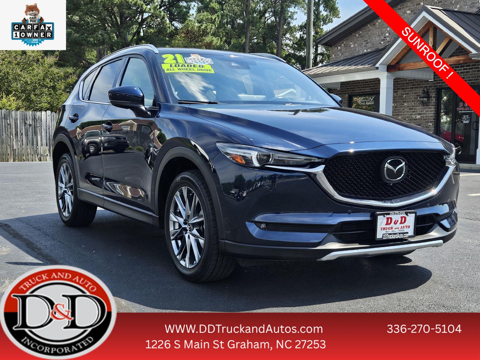 Deep Crystal Blue Mica 2021 Mazda CX-5 SUV / Crossover All-Wheel Drive Automatic