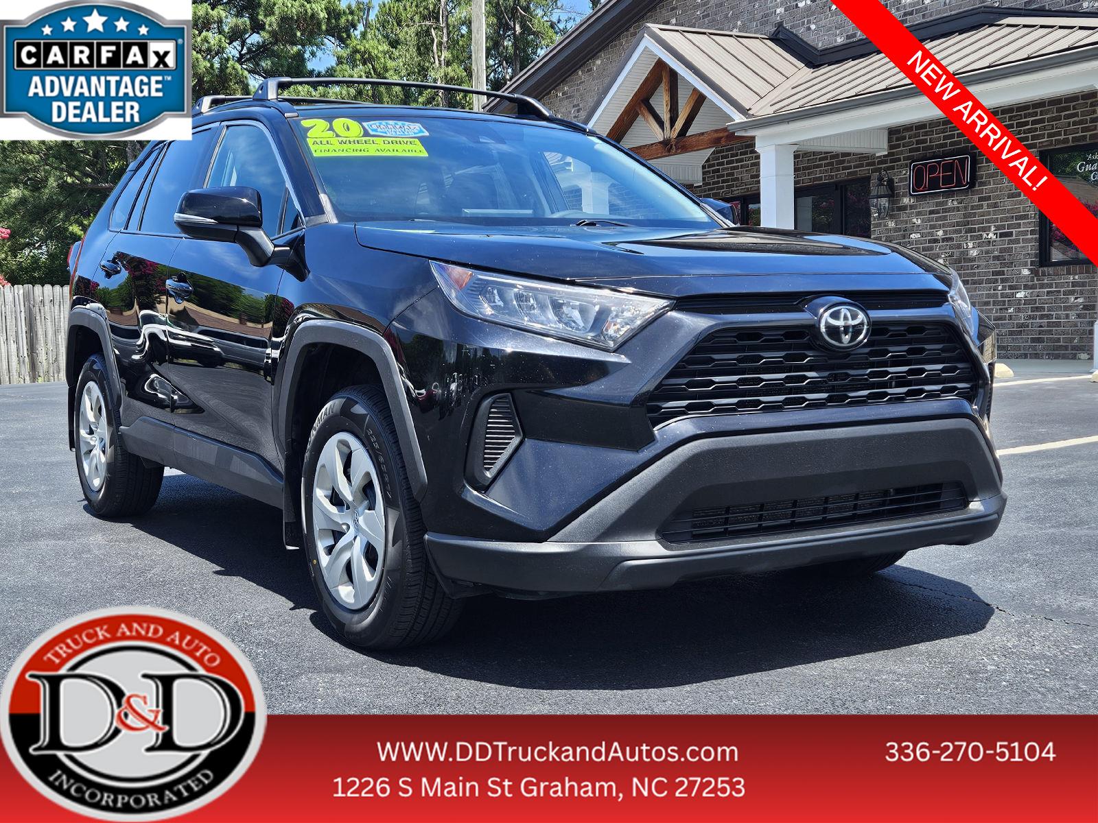 Midnight Black Metallic 2020 Toyota RAV4 SUV / Crossover All-Wheel Drive Automatic