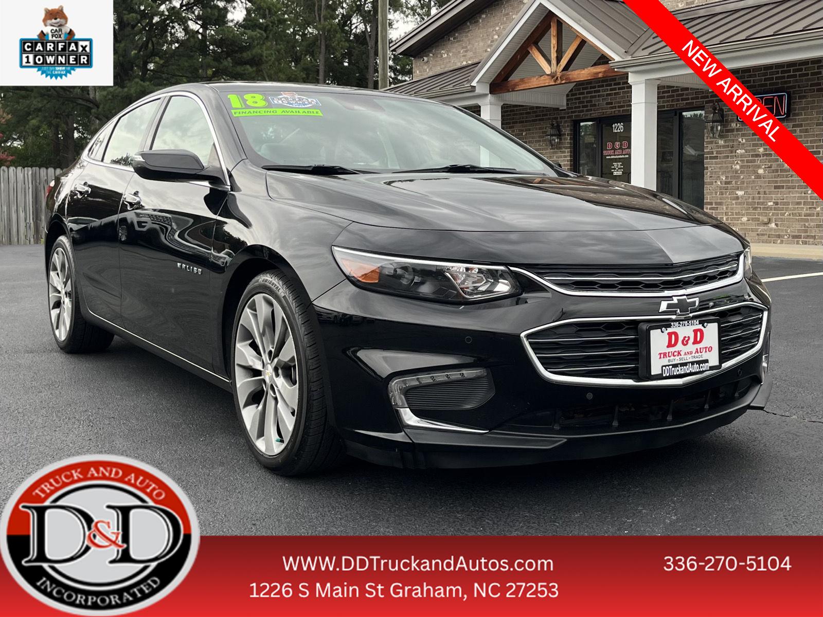 Mosaic Black Metallic 2018 Chevrolet Malibu Sedan Front-Wheel Drive 9-Speed Automatic