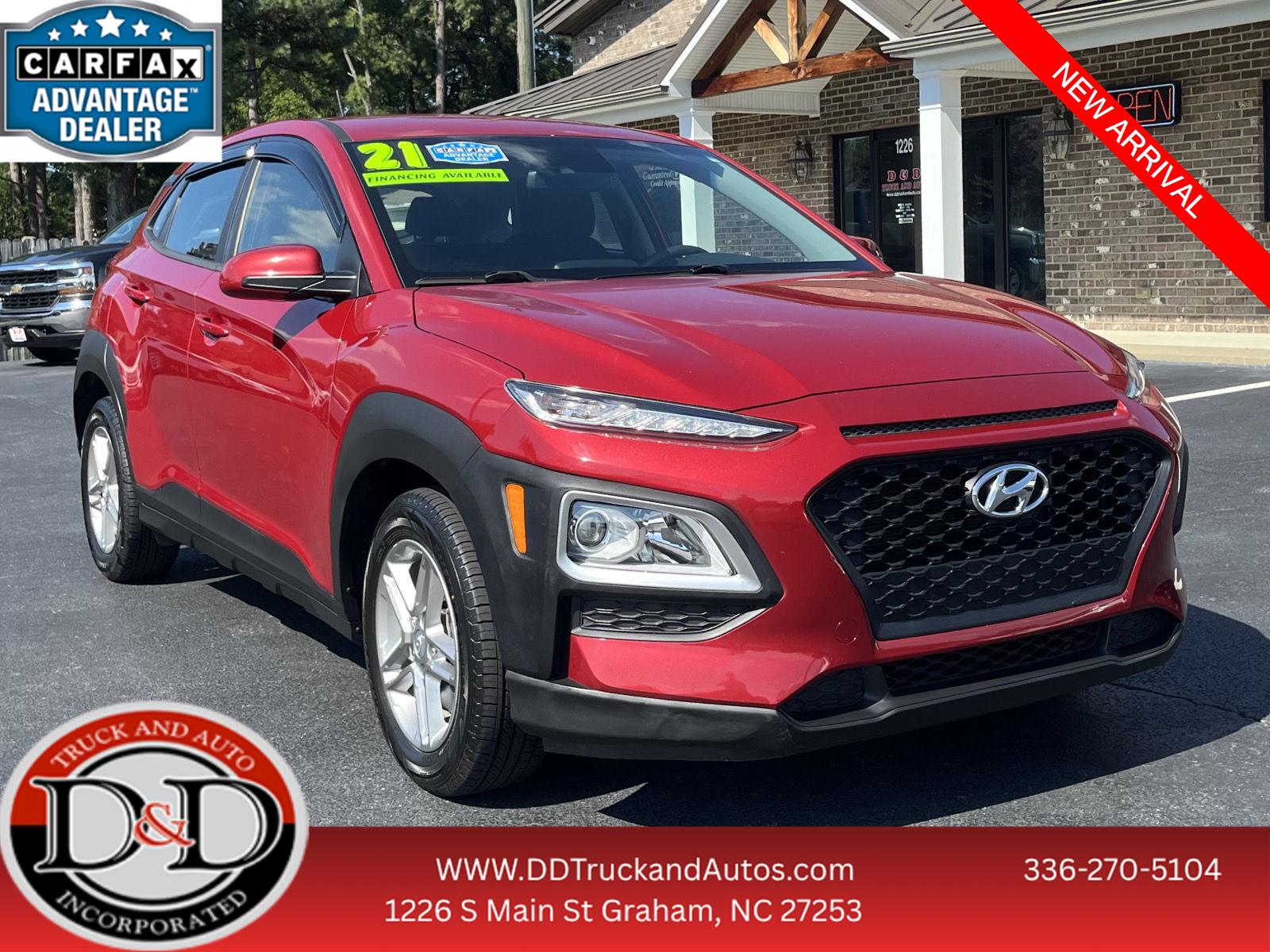 Pulse Red 2021 Hyundai Kona SUV / Crossover All-Wheel Drive Automatic