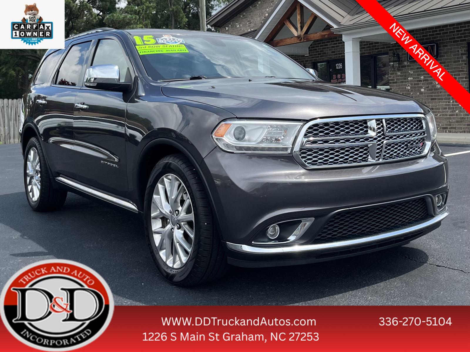 Gray (Granite Crystal Metallic Clearcoat) 2015 Dodge Durango SUV / Crossover Rear-Wheel Drive 8-Speed Automatic
