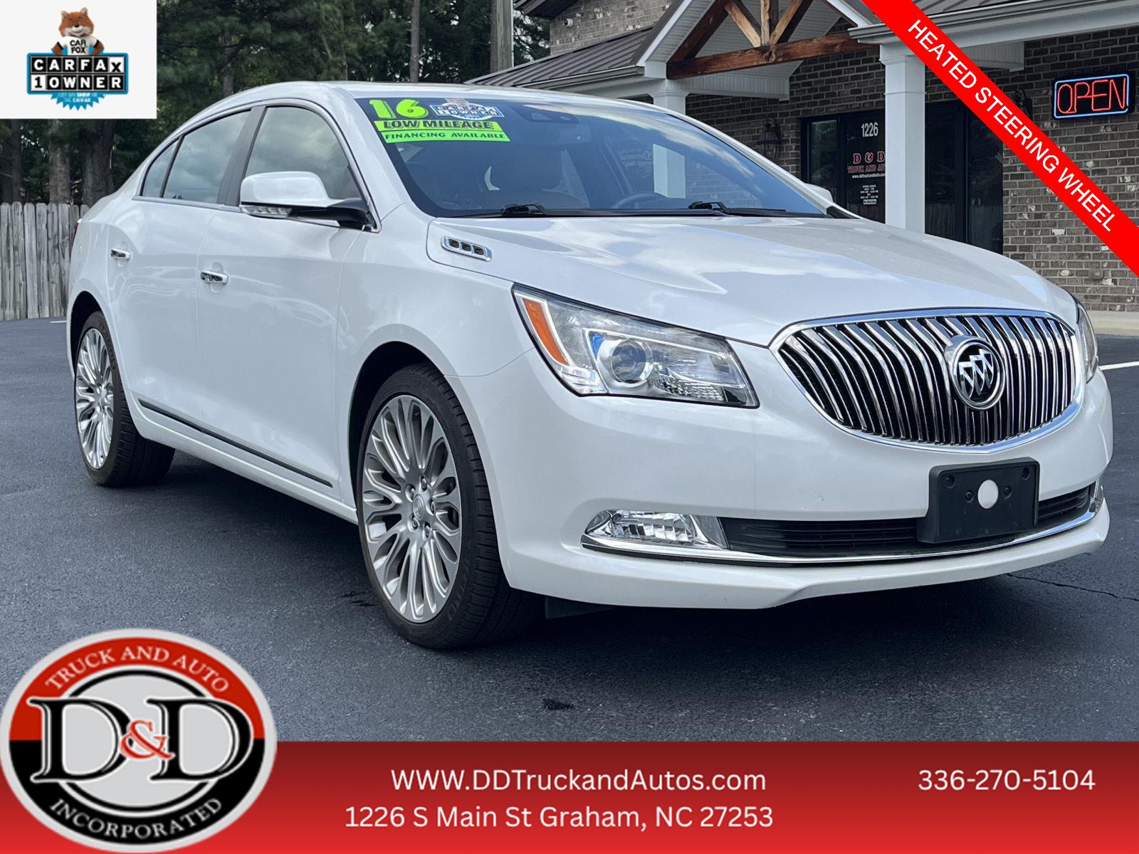 White Frost Tricoat 2016 Buick LaCrosse Sedan All-Wheel Drive 6-Speed Automatic Overdrive