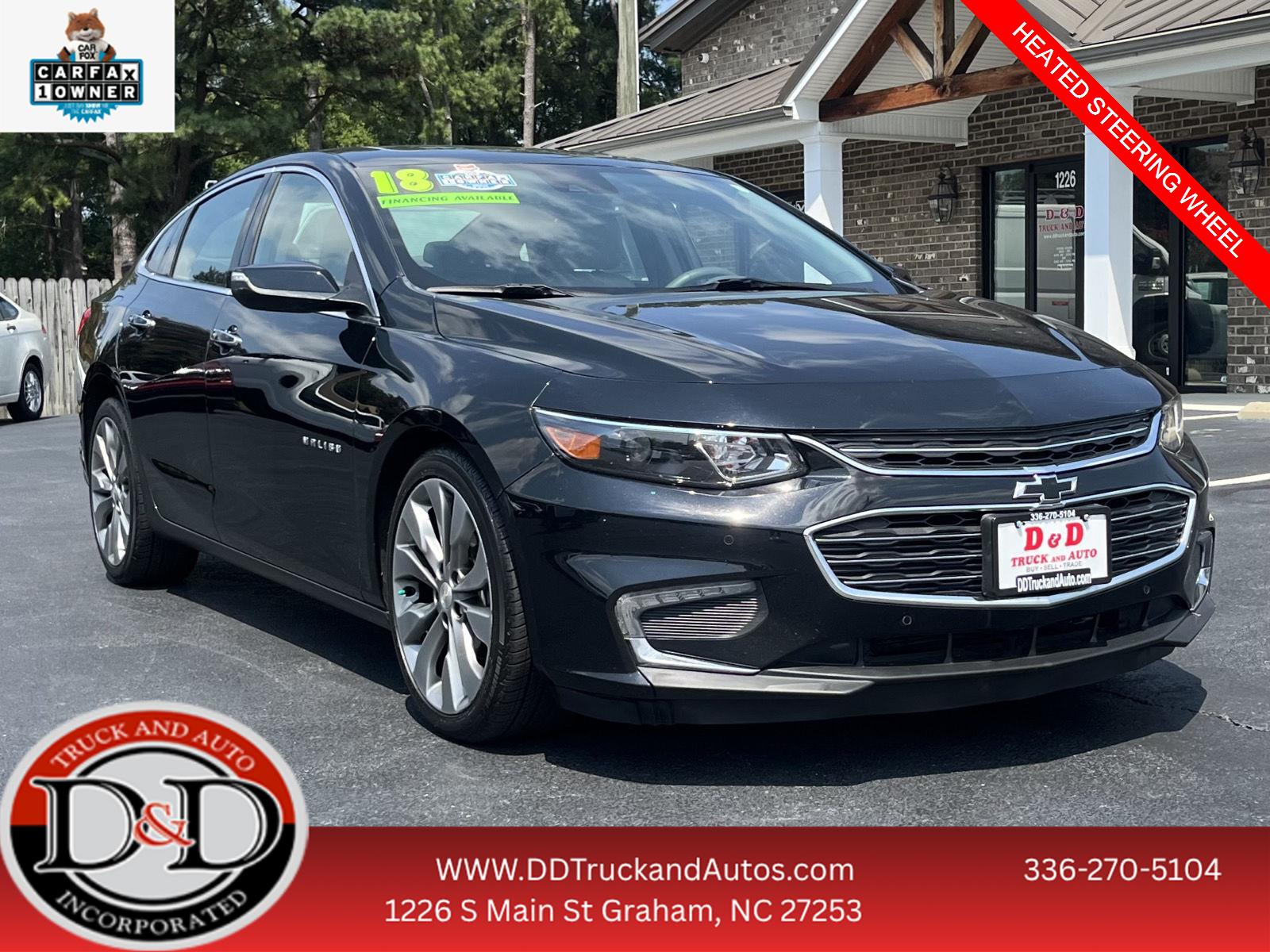 Mosaic Black Metallic 2018 Chevrolet Malibu Sedan Front-Wheel Drive 9-Speed Automatic