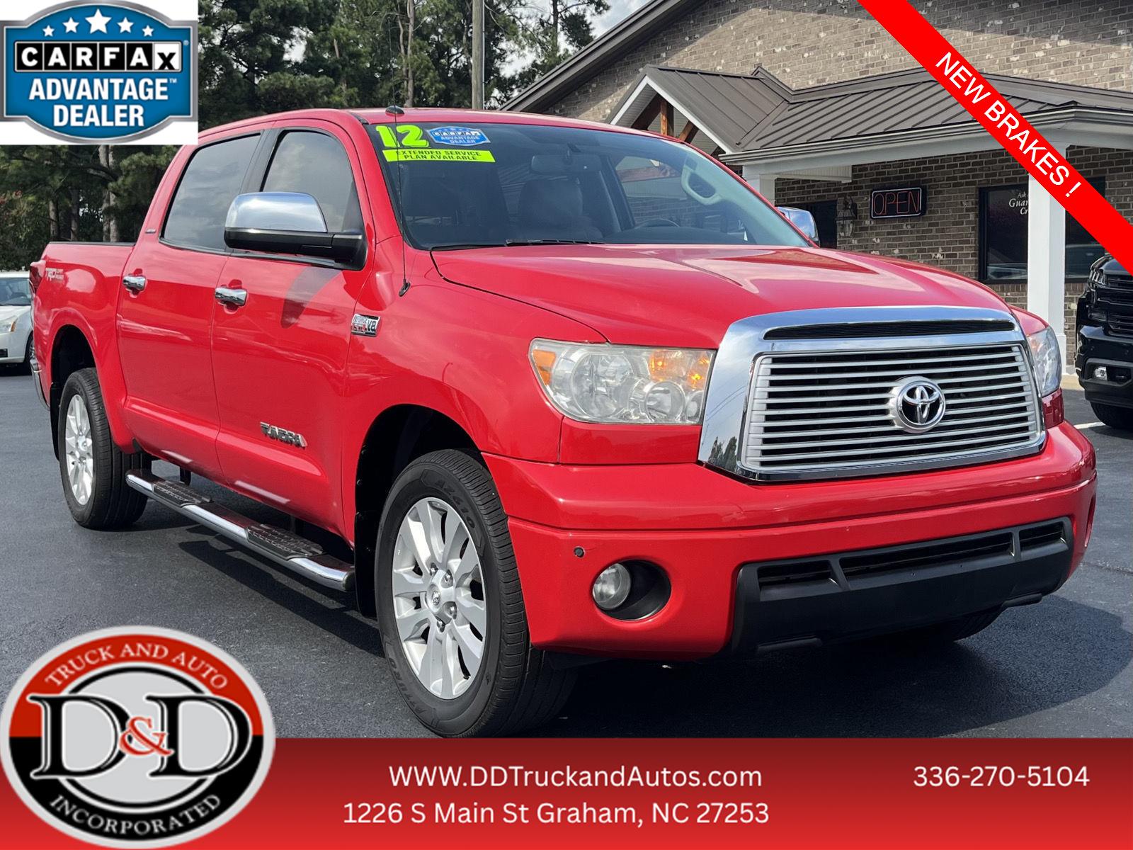 Radiant Red 2012 Toyota Tundra Pickup Truck 4X2 Automatic