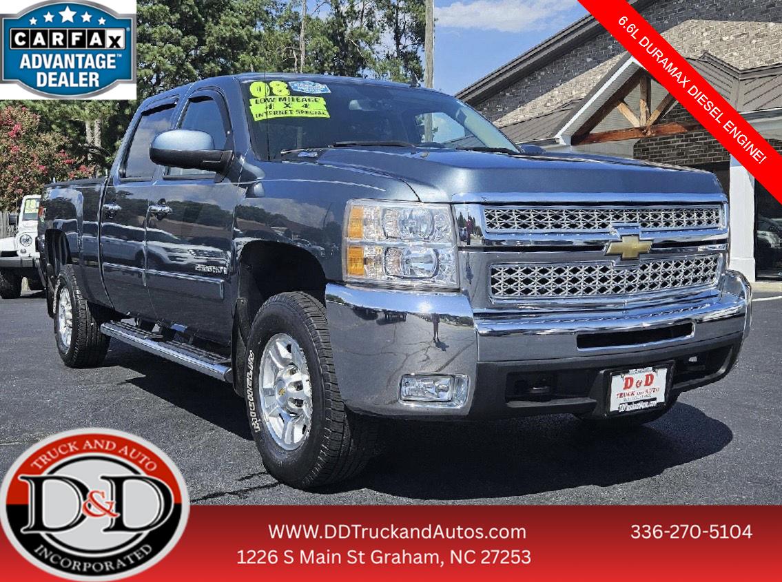 Blue Granite Metallic 2008 Chevrolet Silverado 2500HD Pickup Truck Four-Wheel Drive 6-Speed Automatic