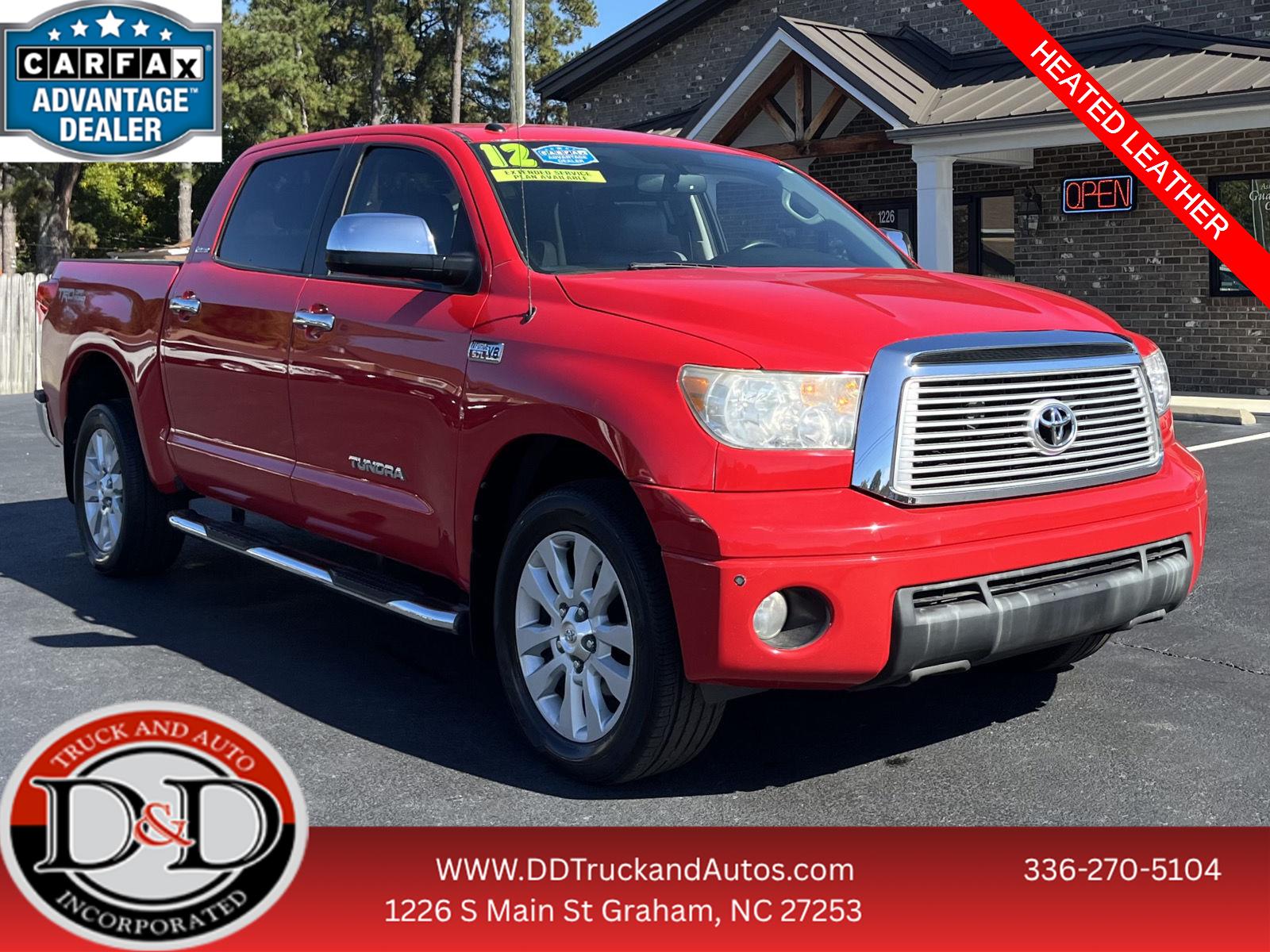 Radiant Red 2012 Toyota Tundra Pickup Truck 4X2 Automatic