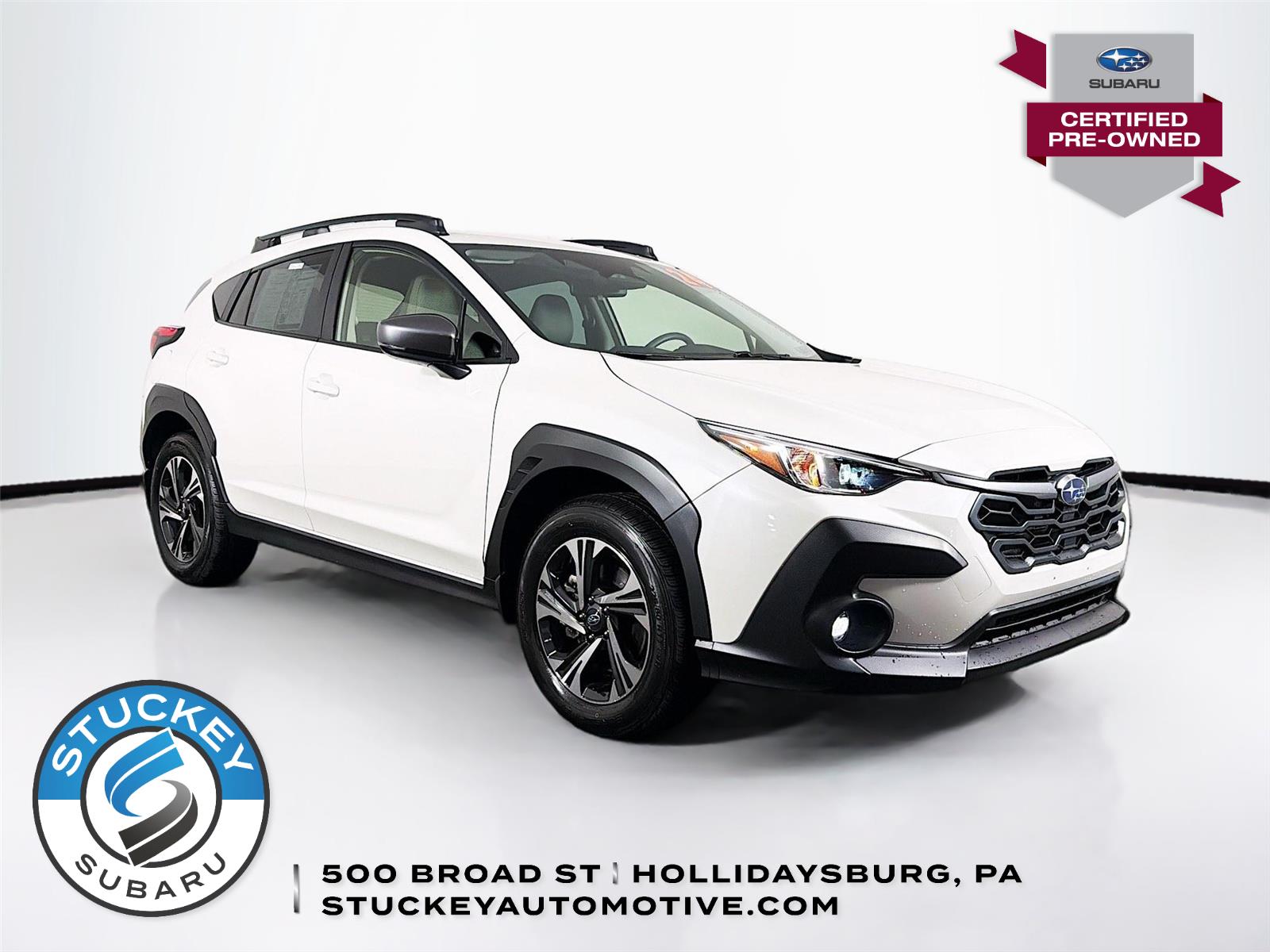 Crystal White Pearl 2024 Subaru Crosstrek Premium AWD SUV / Crossover All-Wheel Drive Continuously Variable Transmission