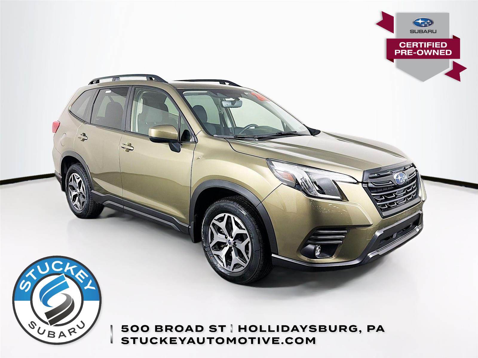 Autumn Green Metallic 2024 Subaru Forester Premium Crossover AWD SUV / Crossover All-Wheel Drive Continuously Variable Transmission