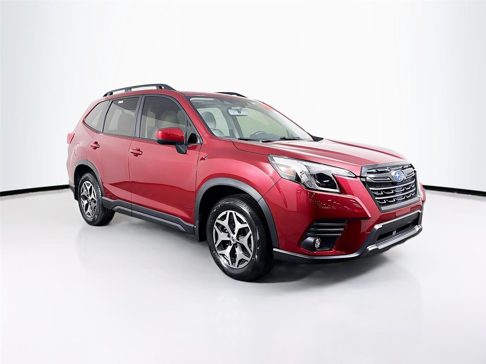 Crimson Red Pearl 2024 Subaru Forester Premium Crossover AWD SUV / Crossover All-Wheel Drive Continuously Variable Transmission