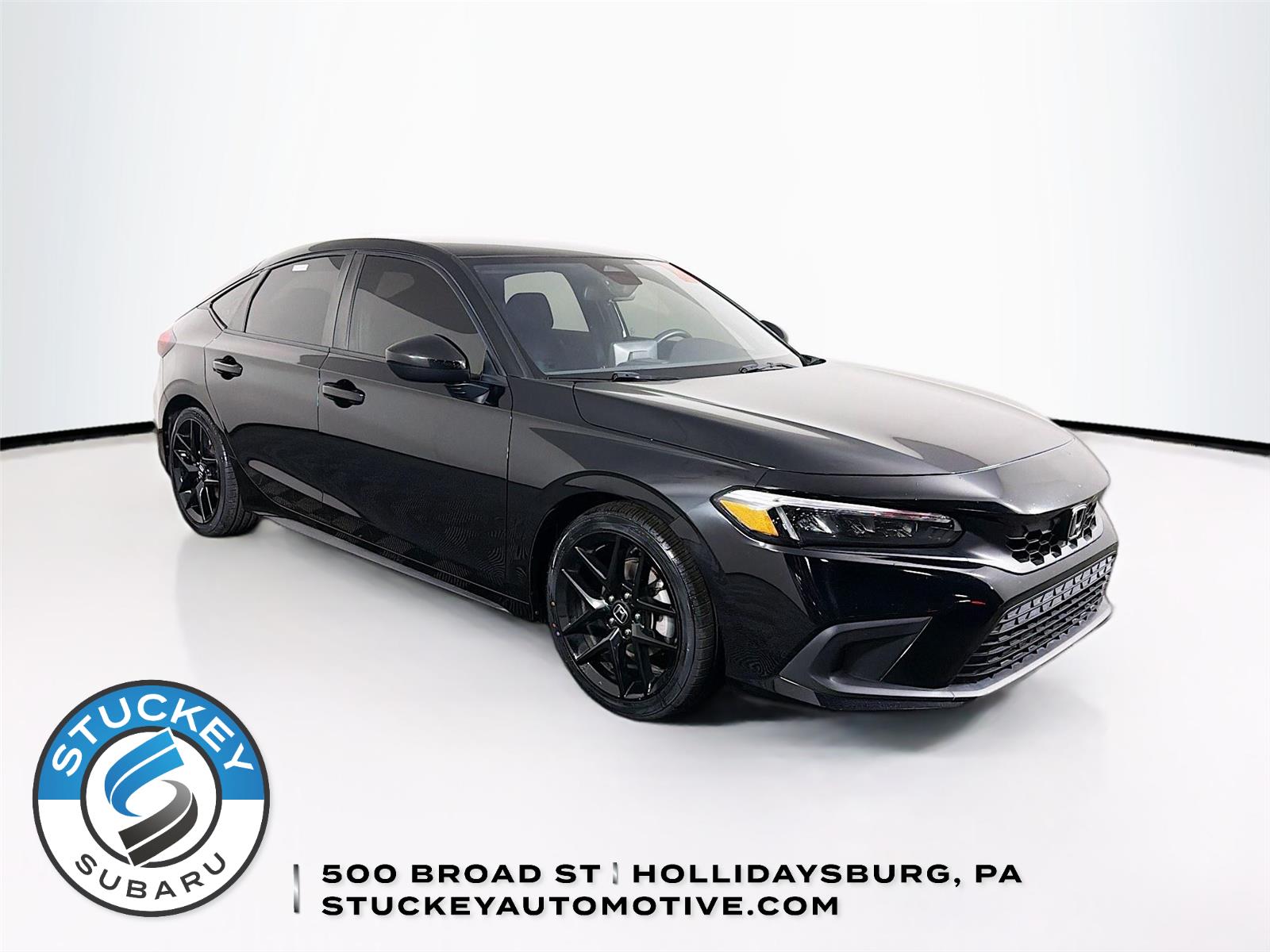 Crystal Black Pearl 2023 Honda Civic Hatchback Sport FWD Hatchback Front-Wheel Drive Continuously Variable Transmission