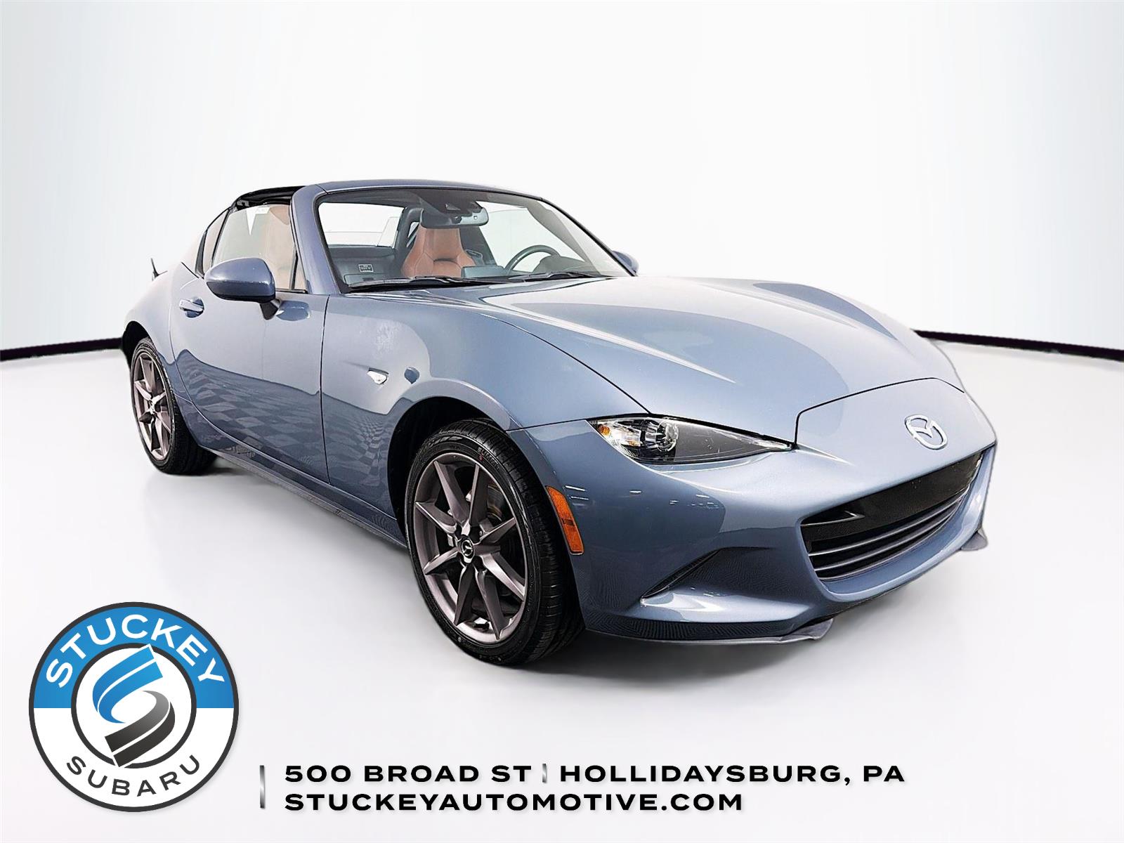 Blue 2022 Mazda MX-5 Miata RF Grand Touring RWD Convertible Rear-Wheel Drive Manual