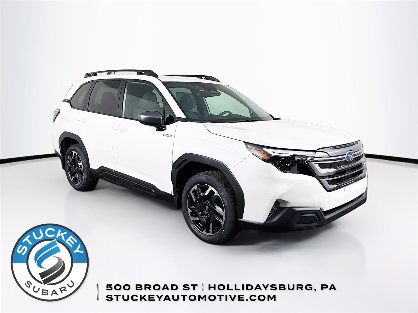 Crystal White Pearl 2026 Subaru Forester Hybrid Premium AWD SUV / Crossover All-Wheel Drive Continuously Variable Transmission