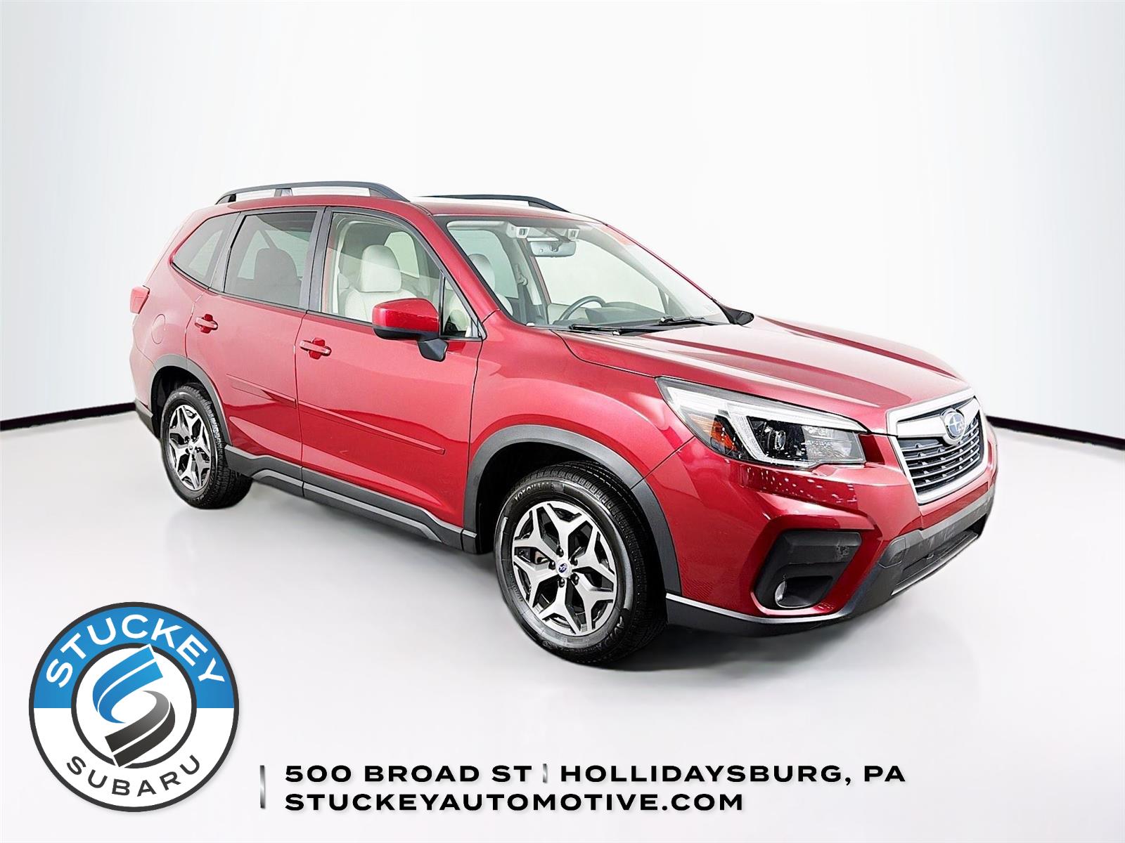 Crimson Red Pearl 2021 Subaru Forester Premium Crossover AWD SUV / Crossover All-Wheel Drive Continuously Variable Transmission