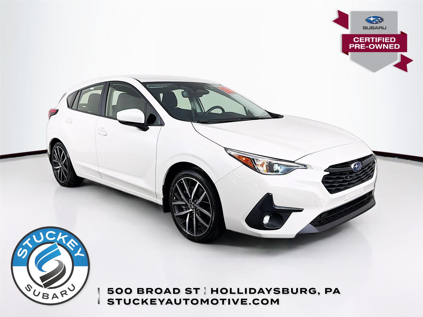 Crystal White Pearl 2024 Subaru Impreza Sport AWD Wagon All-Wheel Drive Continuously Variable Transmission
