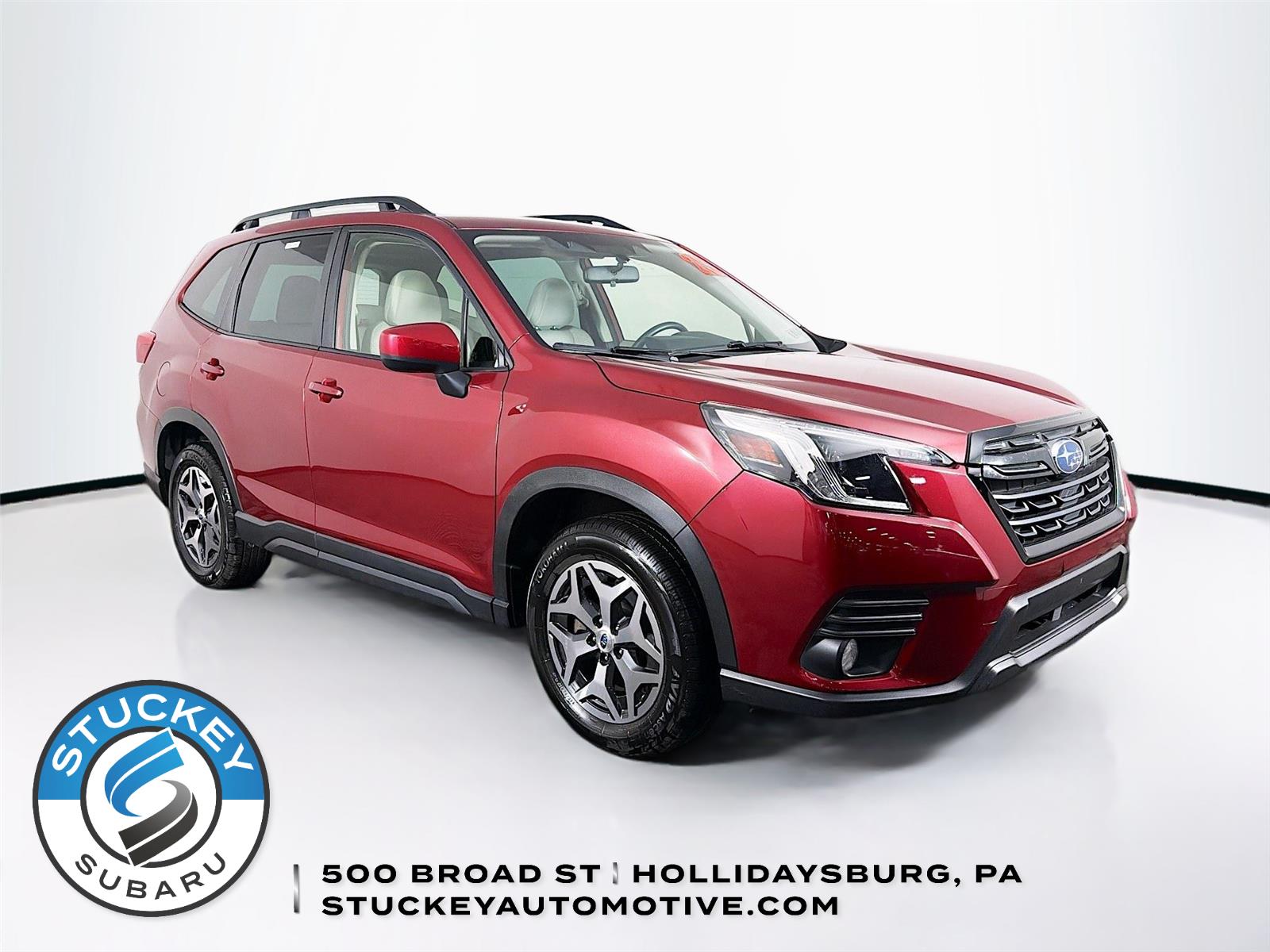 Crimson Red Pearl 2023 Subaru Forester Premium Crossover AWD SUV / Crossover All-Wheel Drive Continuously Variable Transmission