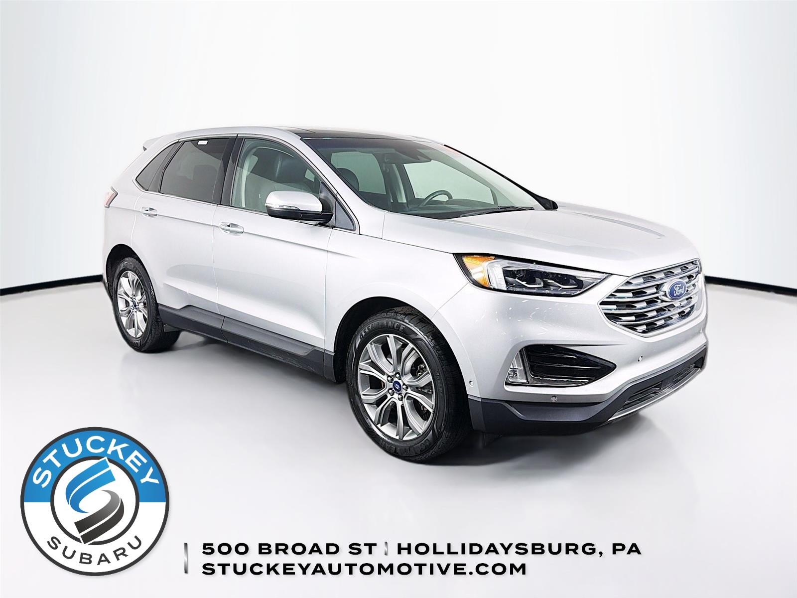 Ingot Silver 2019 Ford Edge Titanium AWD SUV / Crossover All-Wheel Drive 8-Speed Automatic