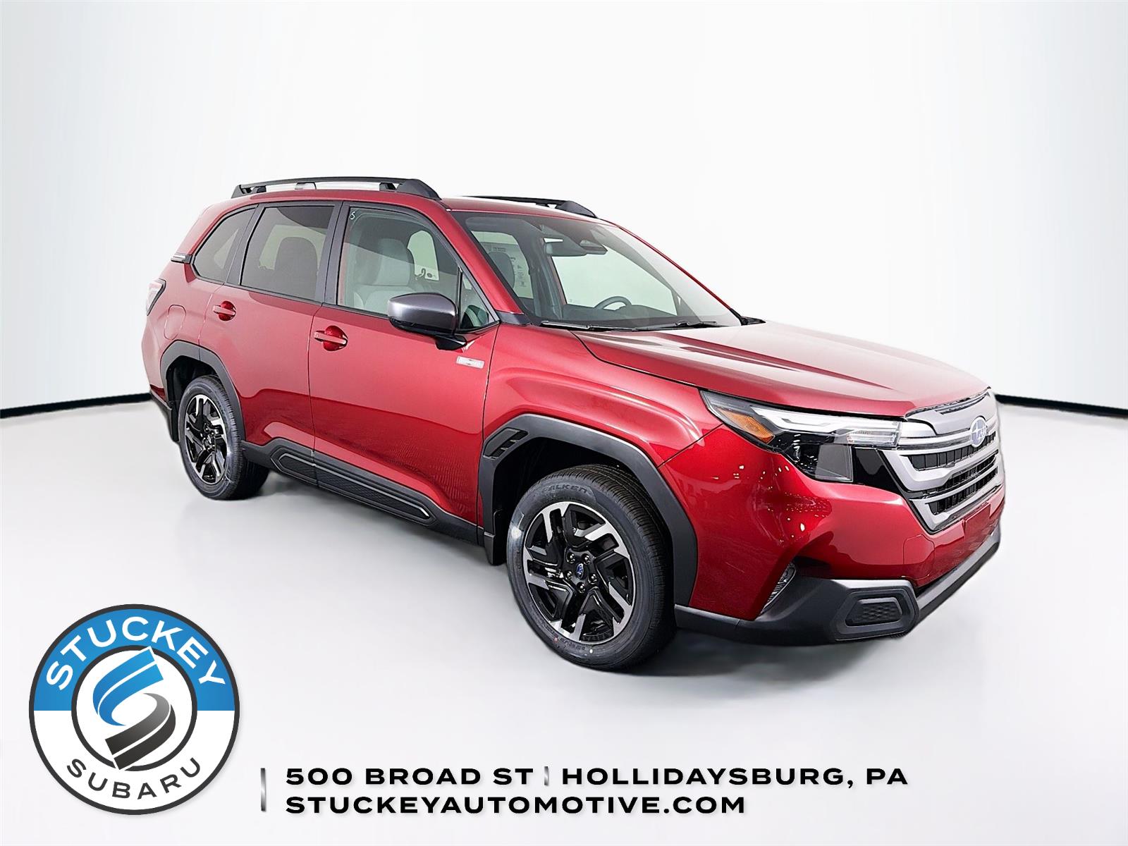 Crimson Red Pearl 2026 Subaru Forester Hybrid Premium AWD SUV / Crossover All-Wheel Drive Continuously Variable Transmission