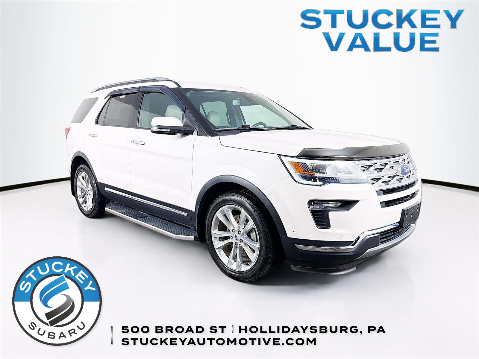White Platinum Metallic Tri-Coat 2019 Ford Explorer Limited AWD SUV / Crossover All-Wheel Drive 6-Speed Automatic
