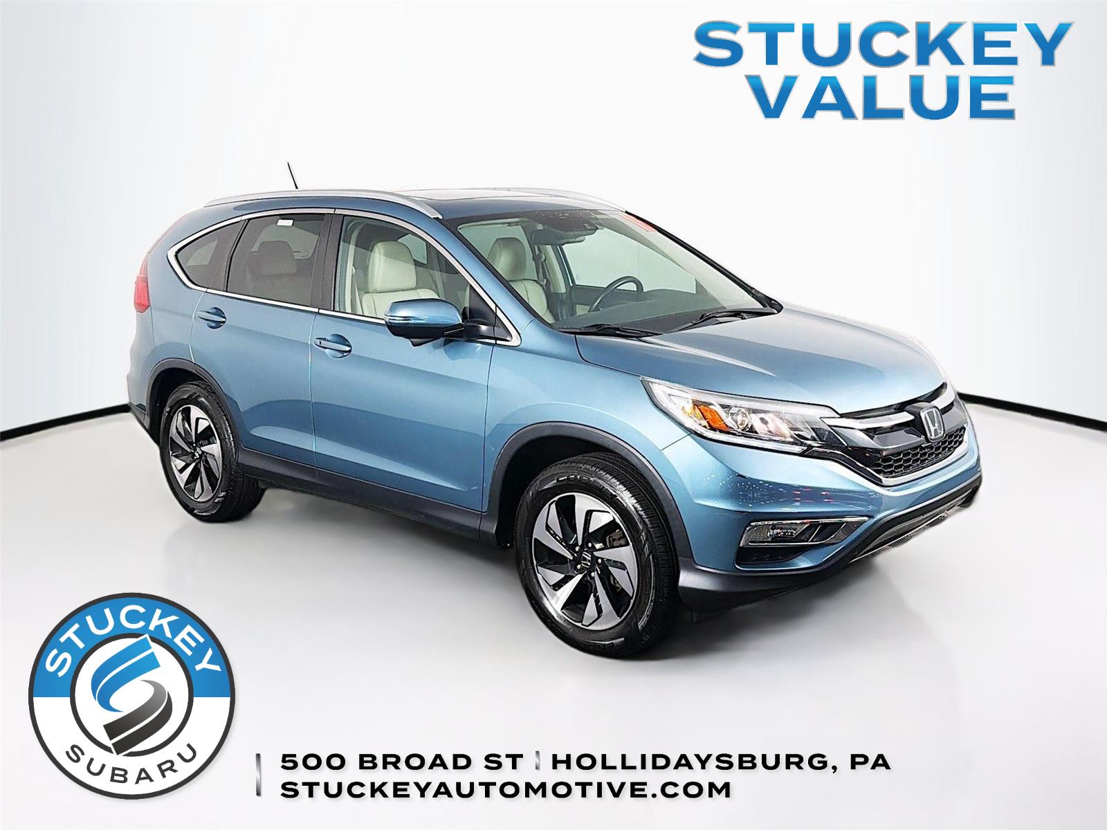 Blue 2015 Honda CR-V Touring AWD SUV / Crossover All-Wheel Drive Continuously Variable Transmission