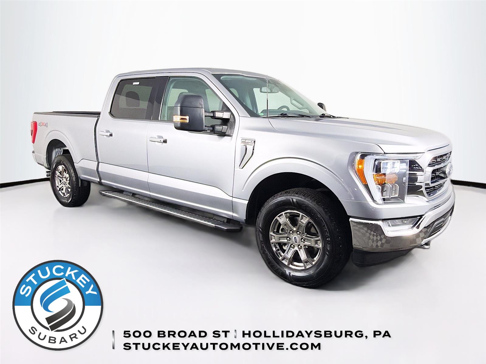 Iconic Silver 2021 Ford F-150 XLT SuperCrew 4WD Pickup Truck Four-Wheel Drive Automatic