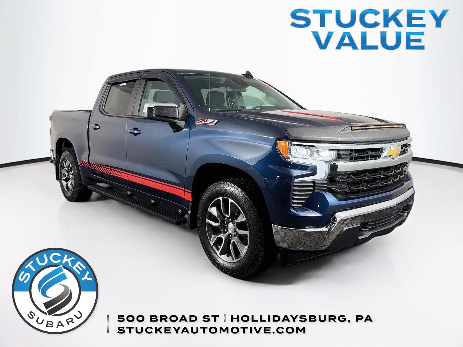 Northsky Blue Metallic 2022 Chevrolet Silverado 1500 Pickup Truck Four-Wheel Drive Automatic