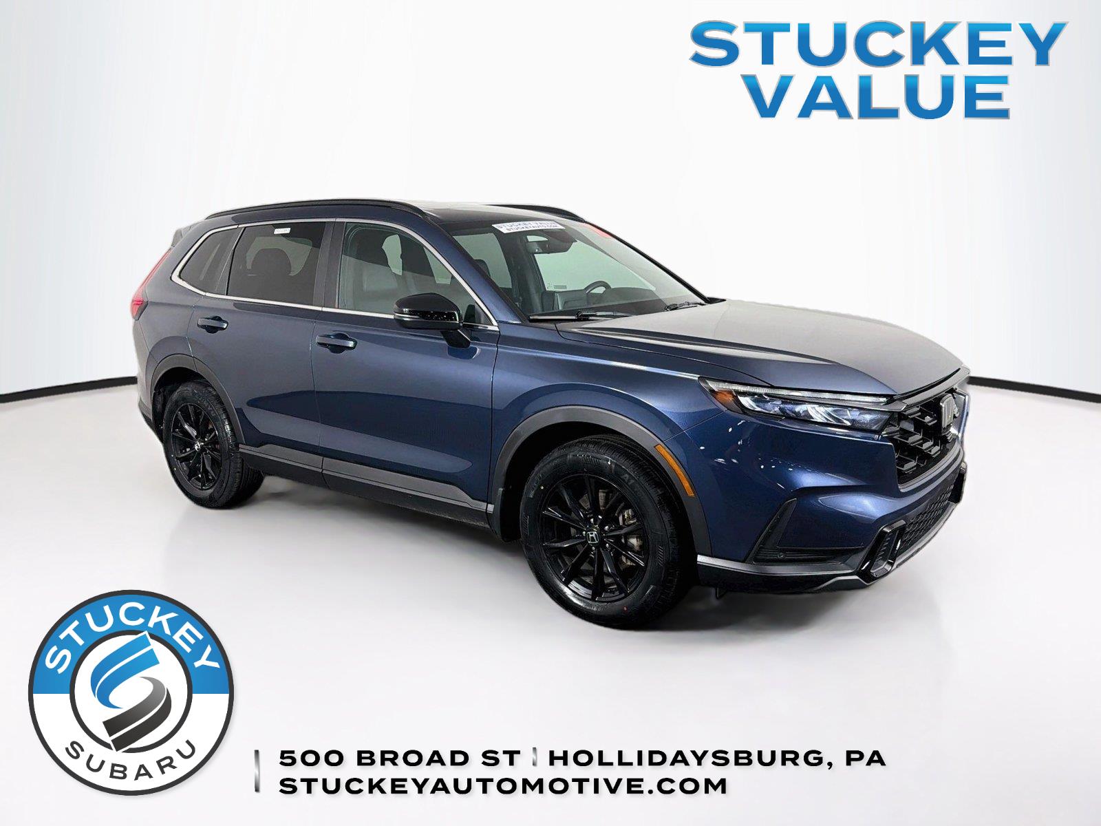 Canyon River Blue Metallic 2024 Honda CR-V Hybrid SUV / Crossover All-Wheel Drive Continuously Variable Transmission