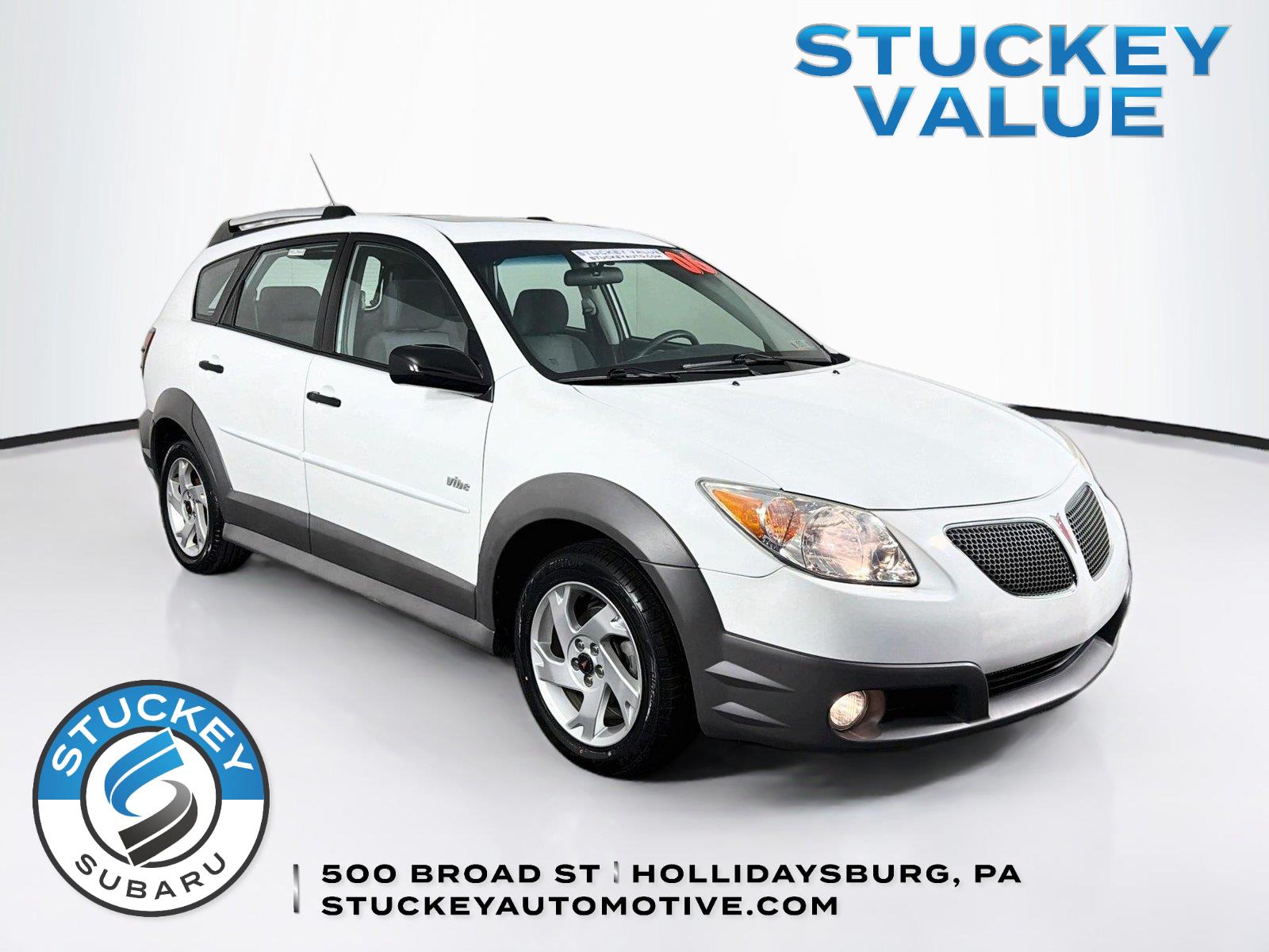 Frosty (White) 2006 Pontiac Vibe Hatchback Front-Wheel Drive 4-Speed Automatic Overdrive