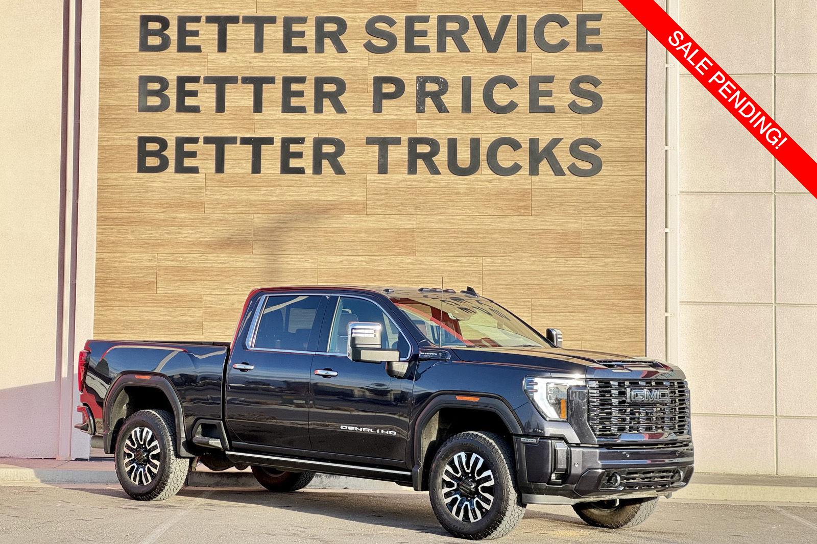 Gray 2024 GMC Sierra 3500HD Denali Ultimate Crew Cab 4WD Pickup Truck Four-Wheel Drive Automatic