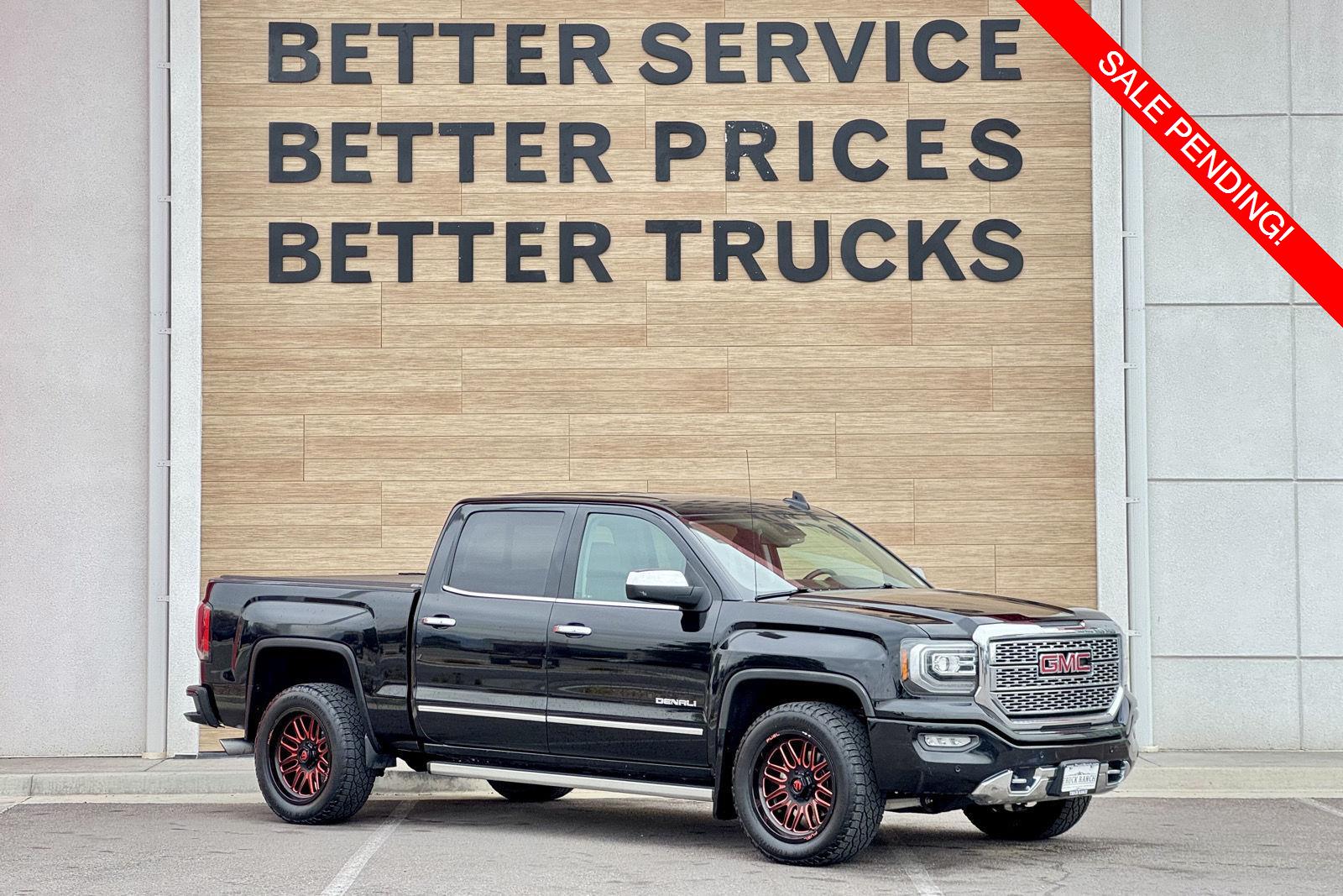 Onyx Black 2017 GMC Sierra 1500 Denali Crew Cab 4WD Pickup Truck Four-Wheel Drive 8-Speed Automatic