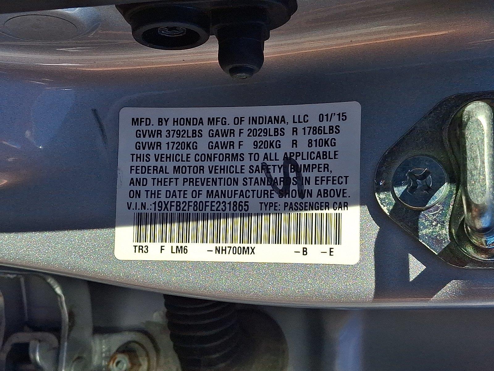 Used 2015 Honda Civic Sedan Sedan
