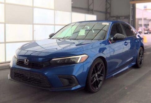 Aegean Blue Metallic 2023 Honda Civic Sedan Front-Wheel Drive 7-Speed CVT