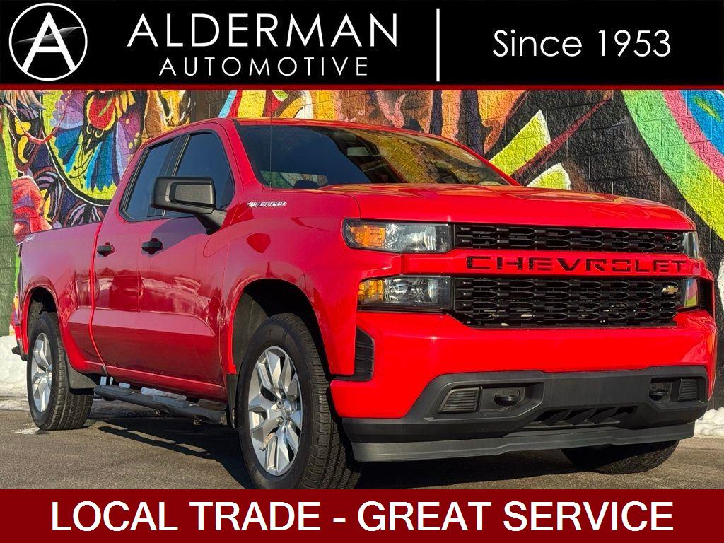 Red Hot 2021 Chevrolet Silverado 1500 Custom Double Cab 4WD Pickup Truck Four-Wheel Drive 8-Speed Automatic