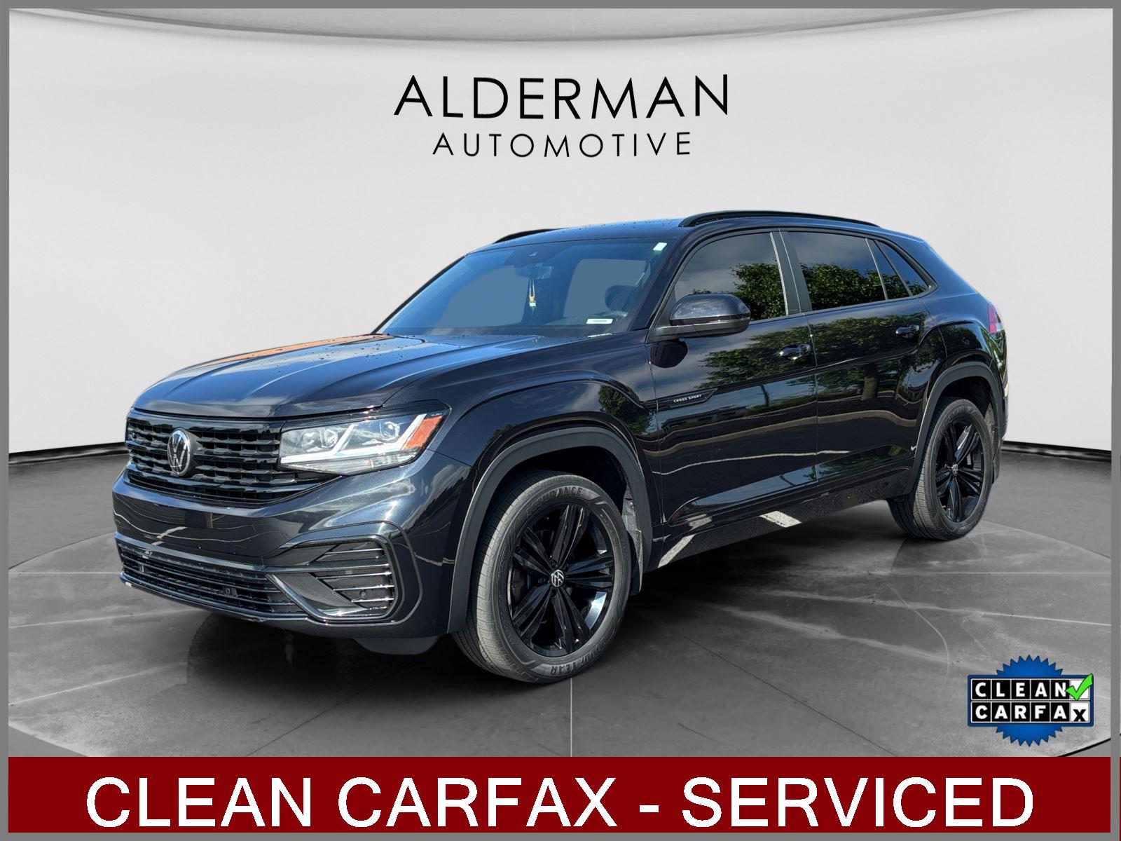 Deep Black Pearl 2023 Volkswagen Atlas Cross Sport SEL R-Line Black 4Motion SUV / Crossover All-Wheel Drive Automatic