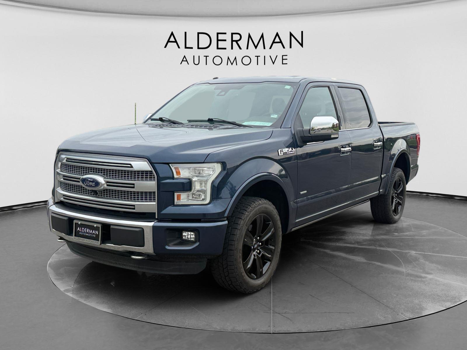 Blue Jeans Metallic 2016 Ford F-150 Platinum SuperCrew 4WD Pickup Truck Four-Wheel Drive 6-Speed Automatic