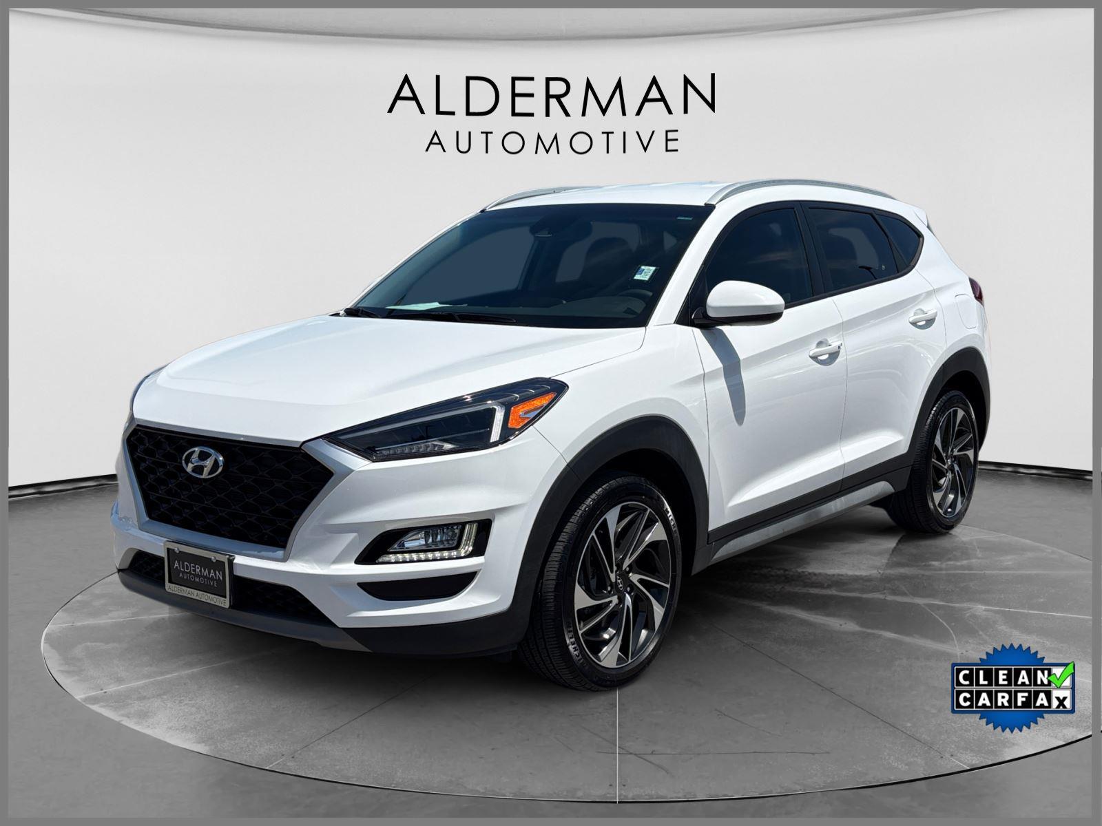 Dazzling White 2019 Hyundai Tucson SUV / Crossover All-Wheel Drive Automatic